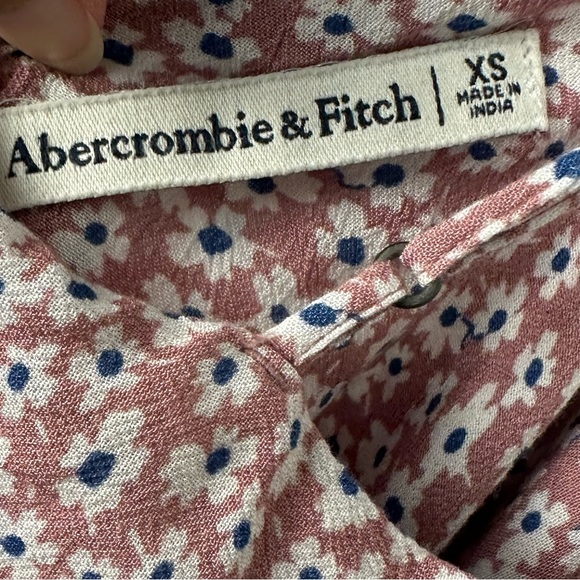 Abercrombie & Fitch Floral Cowl Neck Criss Cross Strappy Dress Women’s XS - Picture 6 of 6